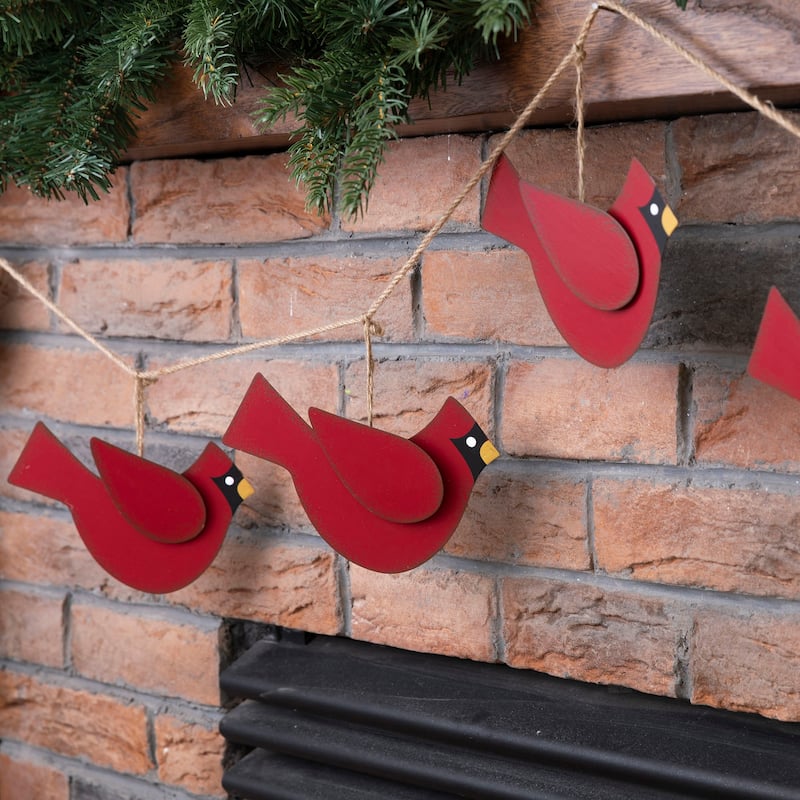 Glitzhome Set of 2 6'L Metal Christmas Tree in Truck Garlands