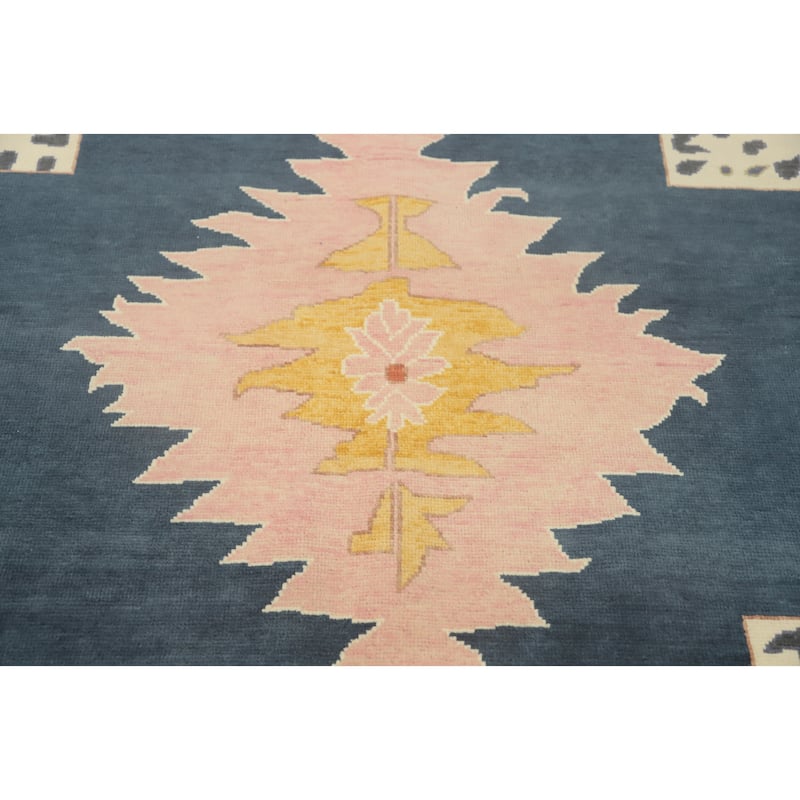 Vegetable Dye Gabbeh Turkish Large Rug Handmade Wool Carpet - 13' 10'' X 10' 4''