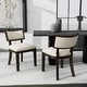 preview thumbnail 2 of 20, Fescue Farmhouse Fabric and Rubberwood Upholstered Dining Chairs (Set of 2) by Christopher Knight Home