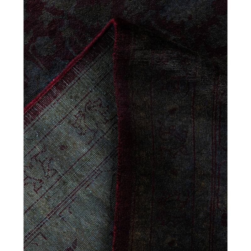 Overdyed One-of-a-Kind Hand-Knotted Area Rug - Gray - 9' 3" x 17' 9"
