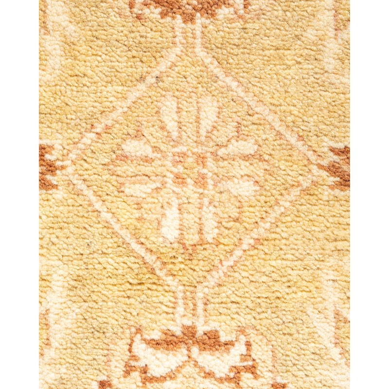 Overton Handknotted Wool Contemporary Oriental Ivory Area Rug - 3' x 5'