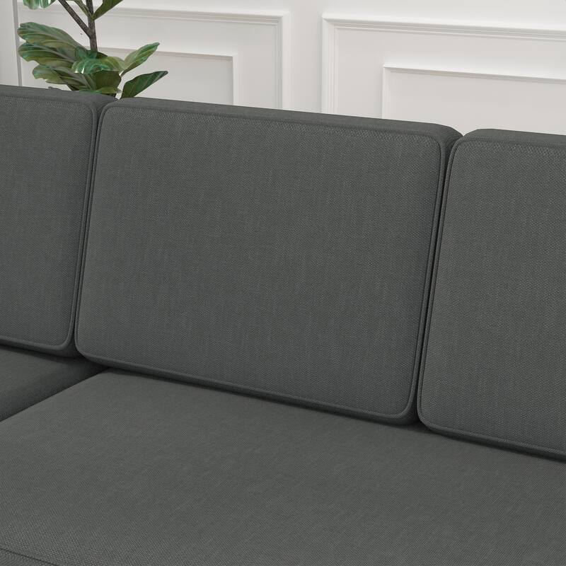 L-Shaped Couch Convertible Sofa Bed with Storage Chaise