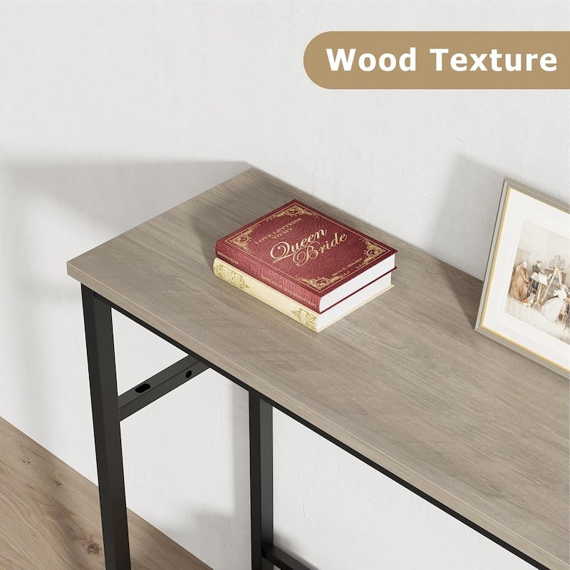 Narrow and Thin Sofa Table with Adjustable Shelves