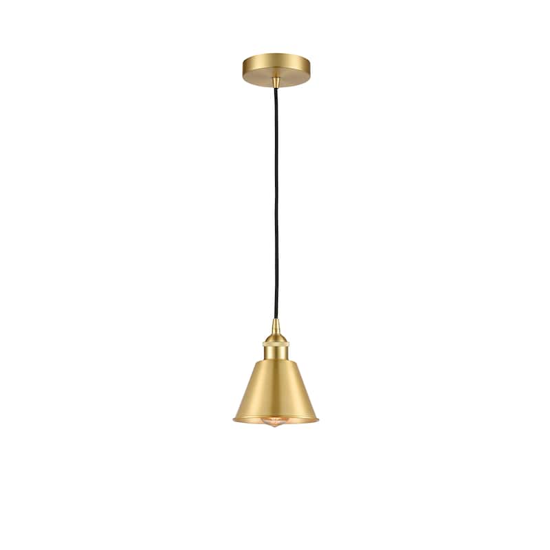 Innovations Lighting Smithfield - 1 Light 7" Cord Hung Mini Pendant. - Satin Gold