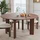 preview thumbnail 3 of 4, Nordic Style Solid Wood Round Dining Table - Perfect for 4-6 People