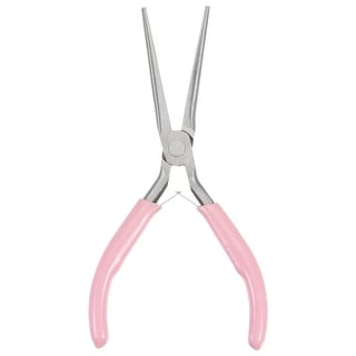 HARFINGTON Mini Round Nose Pliers 4.5 Inch Tapered Jaw Precision Plier with Plastic Handle for DIY Crafts Jewelry Making