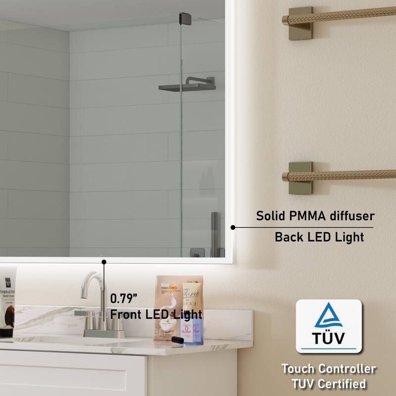 Modern Wall Mounted LED Bathroom mirror
