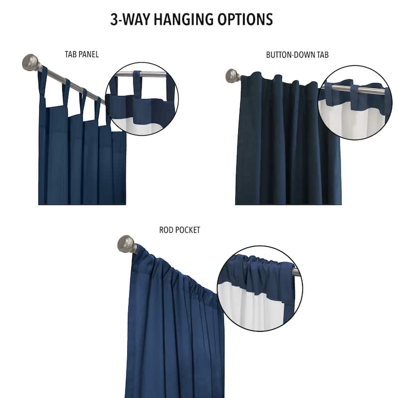 Weathermate Topsions 3-way Header Insulated Curtain Panel Pair