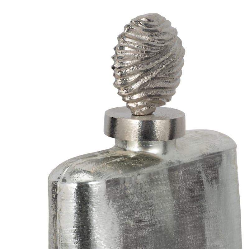 Sagebrook Home Glass and Aluminum Decorative Bottle Jar for Modern Homes