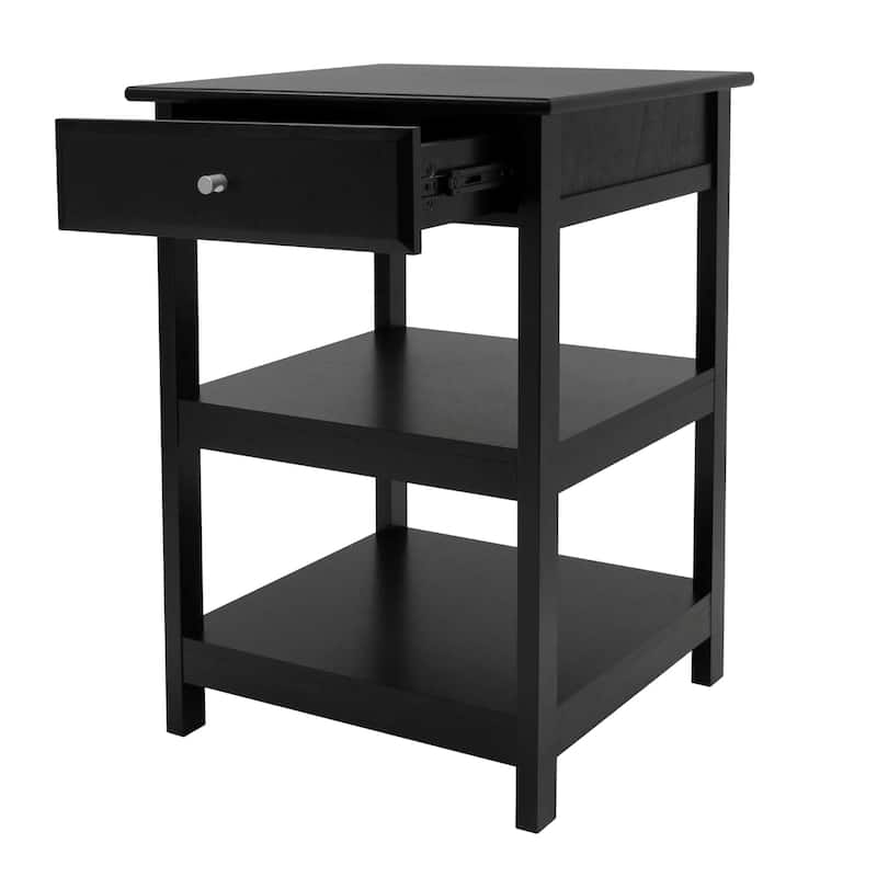 Wooden Office Desk Set - 47.25" - Walnut Finish - Set of 3