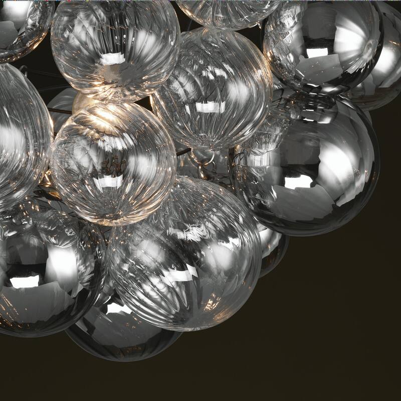 Eroile 1-light Modern Dimmable Glass Flush Mount Ceiling Lighting