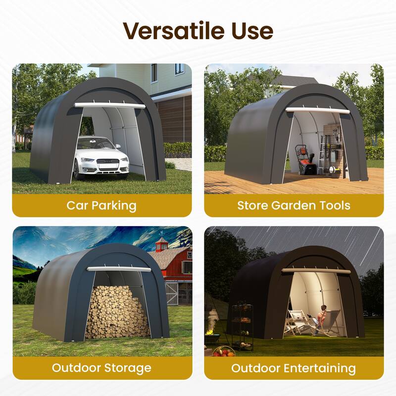 Domed Carport with 4 Cloth Bags