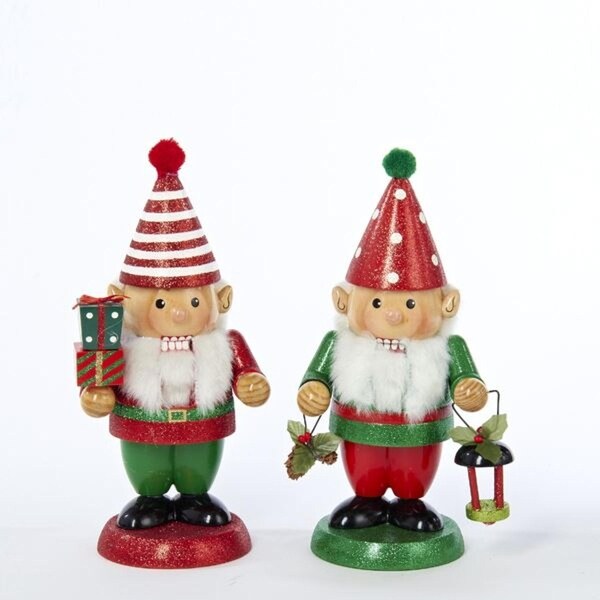 Set Of 2 Red And White Decorative Chubby Elf Nutcracker Figurines 9 Green Set Of 2 Red And White Decorative Chubby Elf Nutcracker Figurines 9 Green