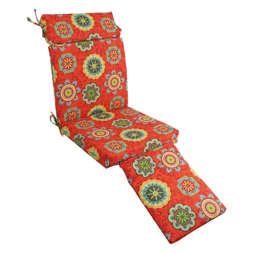 Blazing Needles Steamer Deck Outdoor Lounger Cushion - 72 x 20