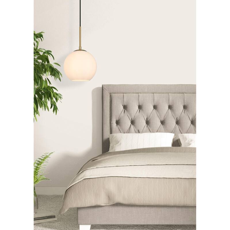 Elegant Lighting Baxter Single Light 8" Wide Mini Pendant with Frosted