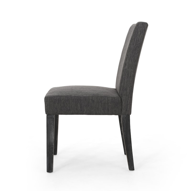 Armless Upholstered Dining Chairs Set of 2, Modern Fabric Side Chair with Tapered Legs Kitchen Dining Chairs