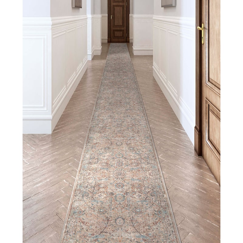 Well Woven Asha Vintage Emilia Flat-Weave Area Rug - 2' 3" x 24' 9" - Ivory - Runner