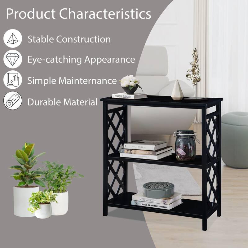 Console Table 3-Tier with Storage Shelves