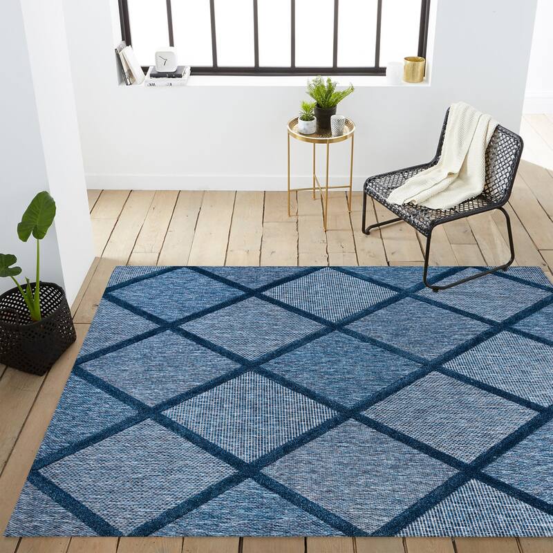 JONATHAN Y Talaia Diamond Trellis Indoor/Outdoor Area Rug