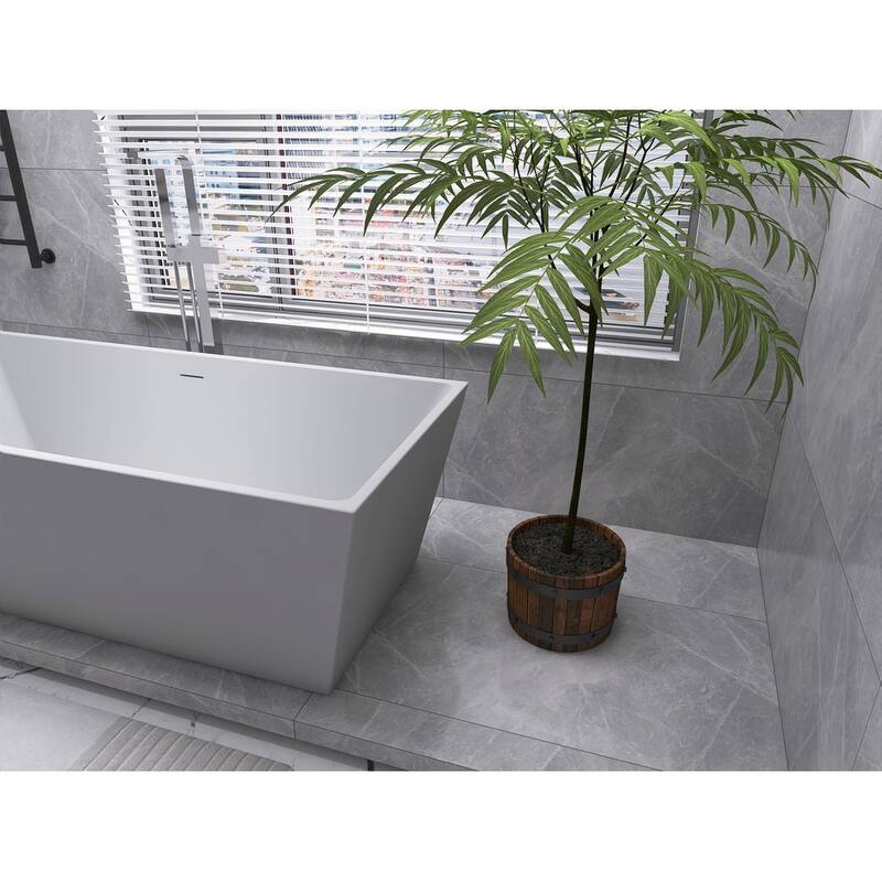 Timothy Soaking Rectangular Bathtub in Glossy White