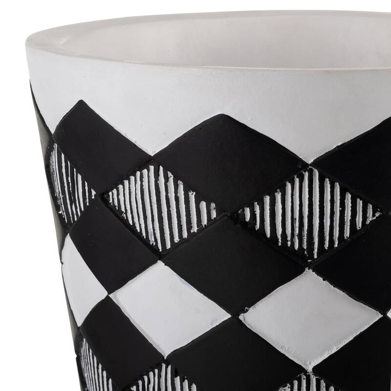 10/12" Diamond Planter with Wooden Legs,Set of 2