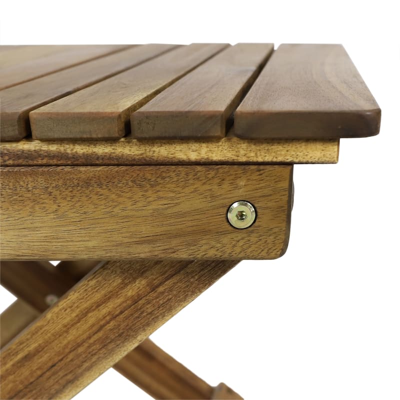 Malibu Outdoor Folding Side Table by GDFStudio - 22.75"W x 15"D x 18.5"H