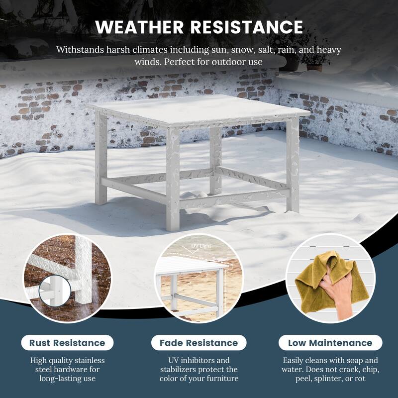 Laguna Outdoor Poly Adirondack 31" Square Coffee Table