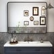 preview thumbnail 67 of 141, Apmir Metal Frame Tempered Glass Bathroom Vanity Mirror for Wall, Cloakroom, Bedroom 40" x 32" - Black