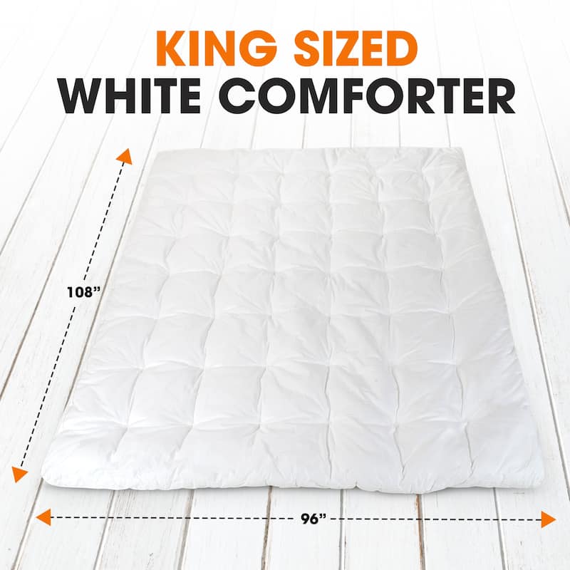 Cheer Collection Natural Kapok Fiber Comforter with Luxurious Microfiber Cover