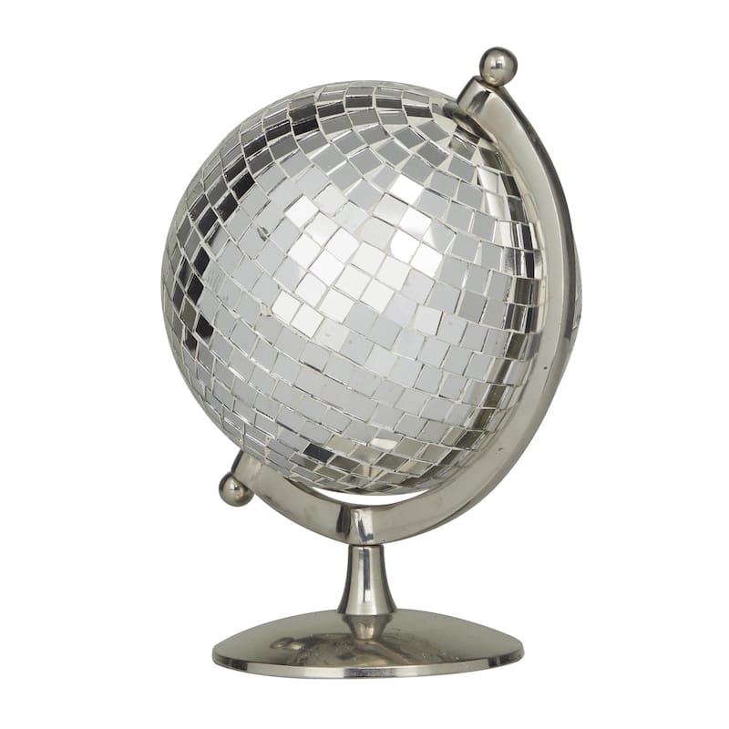 Stainless Steel Metal Disco Ball Style Globe - Silver or Gold - Roche River Decor