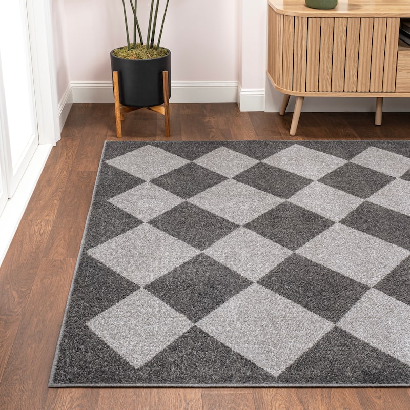 JONATHAN Y Porter Classic Geometric Diamond Pattern Rug