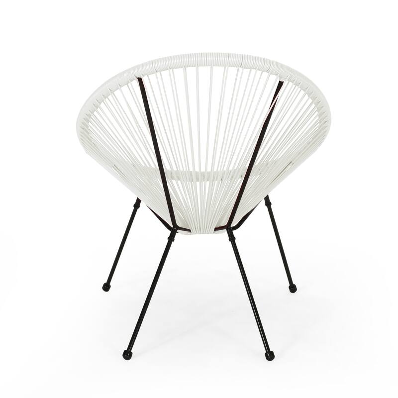Anson Outdoor Steel/ PE Rattan Hammock Weave Chair (Set of 4) by Christopher Knight Home