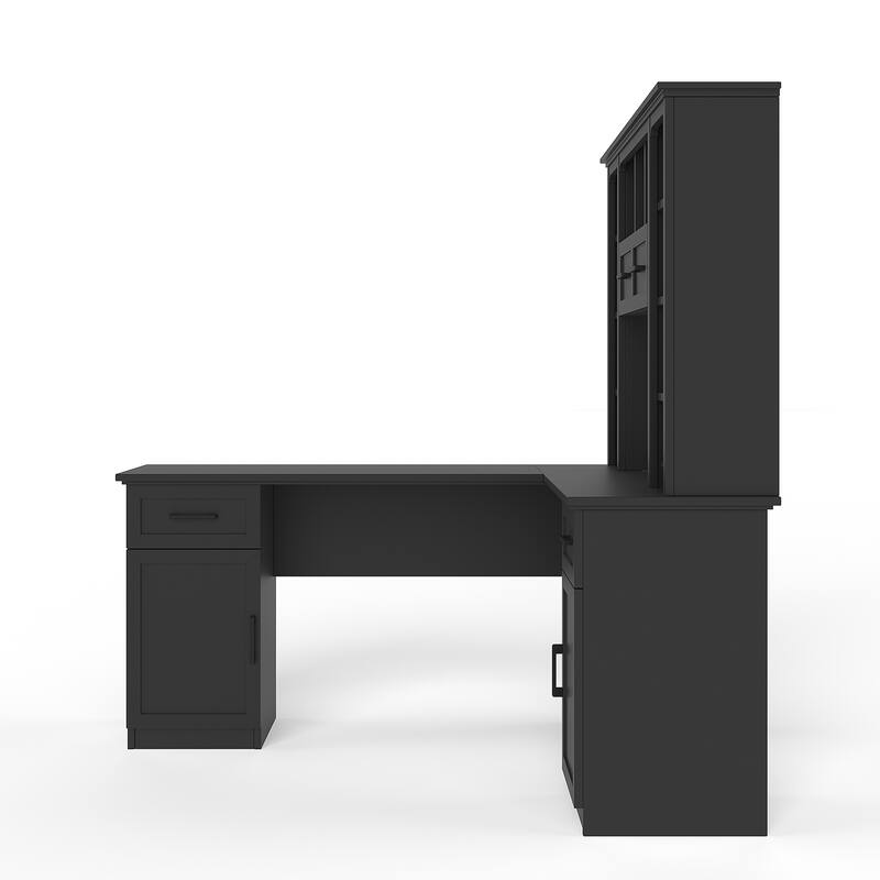 Desk with File Drawer, White finish