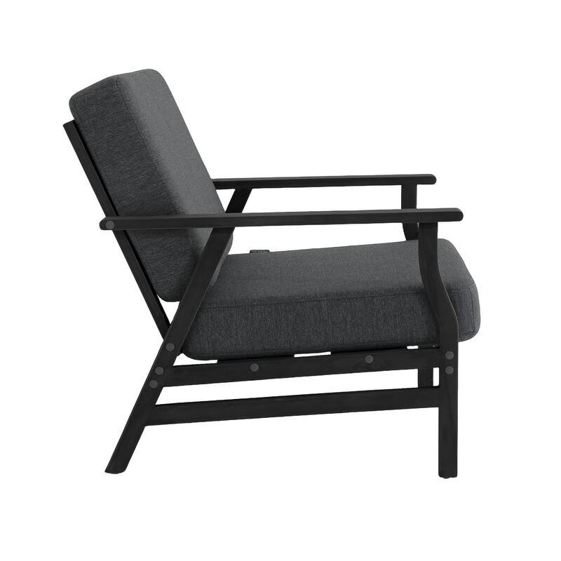 3-piece Cushioned Outdoor Club Chiars With Side Table