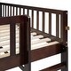 preview thumbnail 40 of 51, Low Loft Bed w/Ladder & Slide, Solid Wood Loft Bed Frame w/Guardrail
