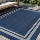 preview thumbnail 97 of 98, World Rug Gallery Border Indoor/Outdoor Flat Woven Area Rug