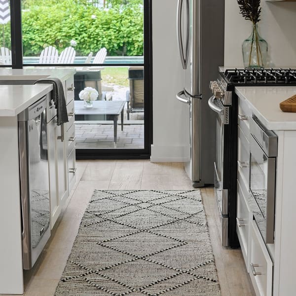 slide 2 of 7, Tempaper Diamond Weave Handwoven Jute Area Rug 2'3" x 8'