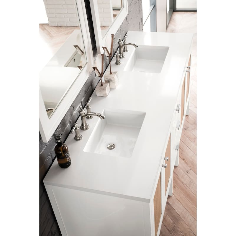James Martin Vanities E444-V72-3WZ Addison 72" Free Standing Double