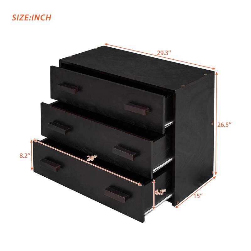 Twin Size Loft Bed with Cabinet and Shelf in Espresso, Gray, or White