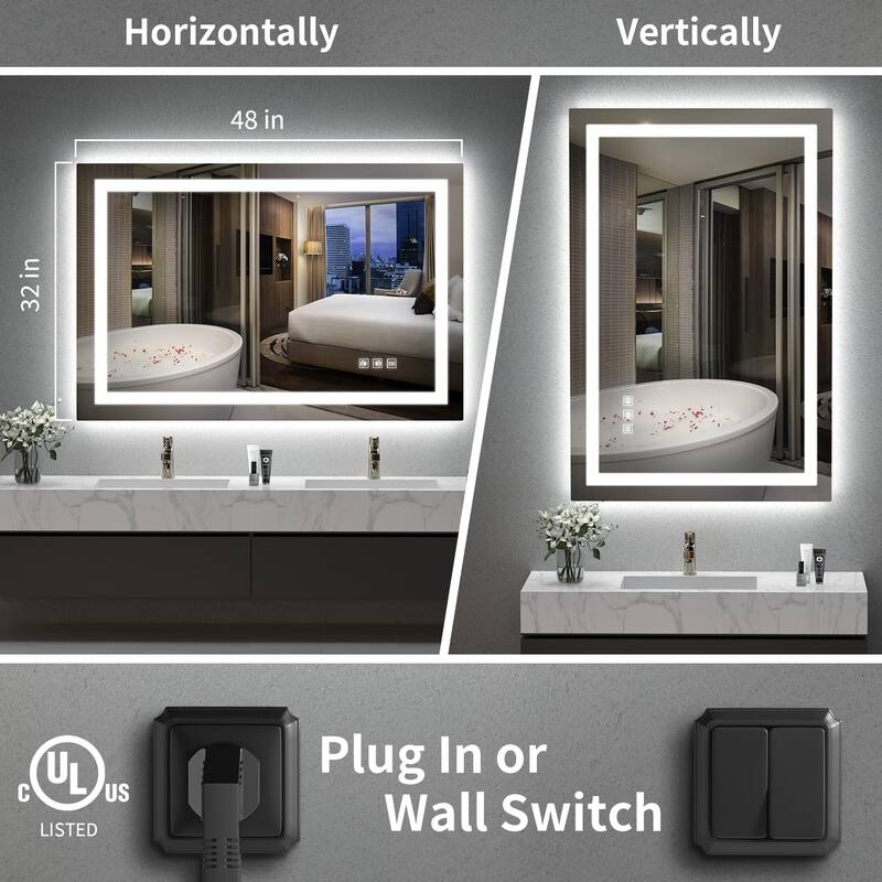 LED Mirror Backlit Front Lighted Bathroom Vanity Mirror