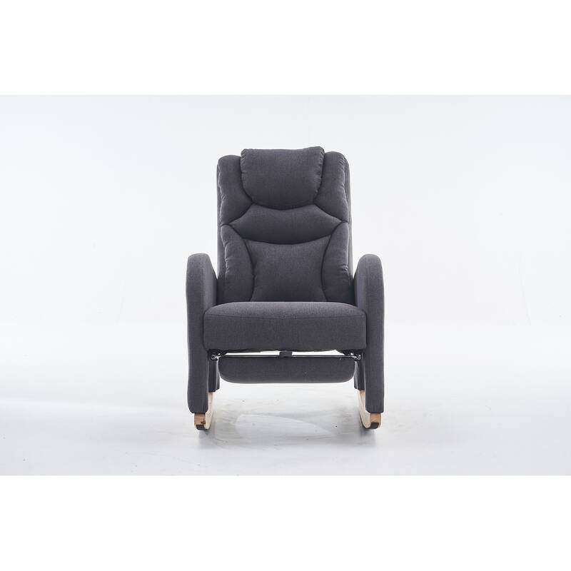 Accent Armchair Chair Rocking Chair With Adjustable Footrest
