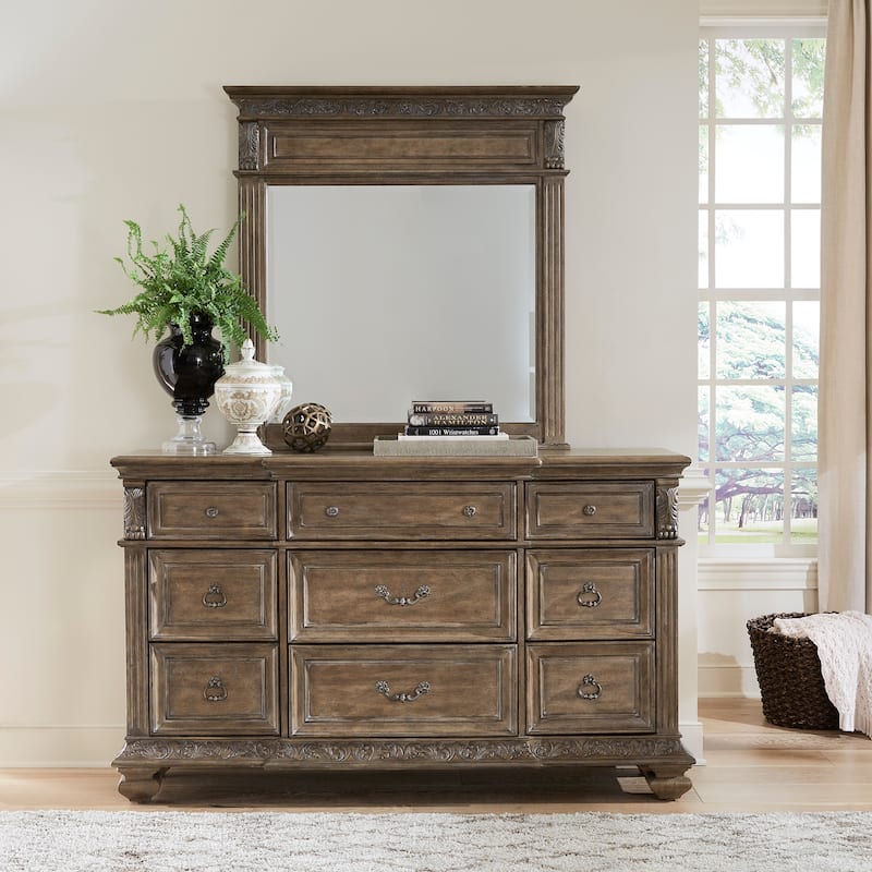 Liberty Furniture Carlisle Court Poster Bed, Dresser & Mirror, Chest, Night Stand - King, Queen