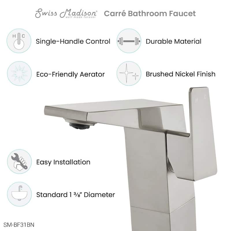 Carré 9 Single Handle Bathroom Faucet