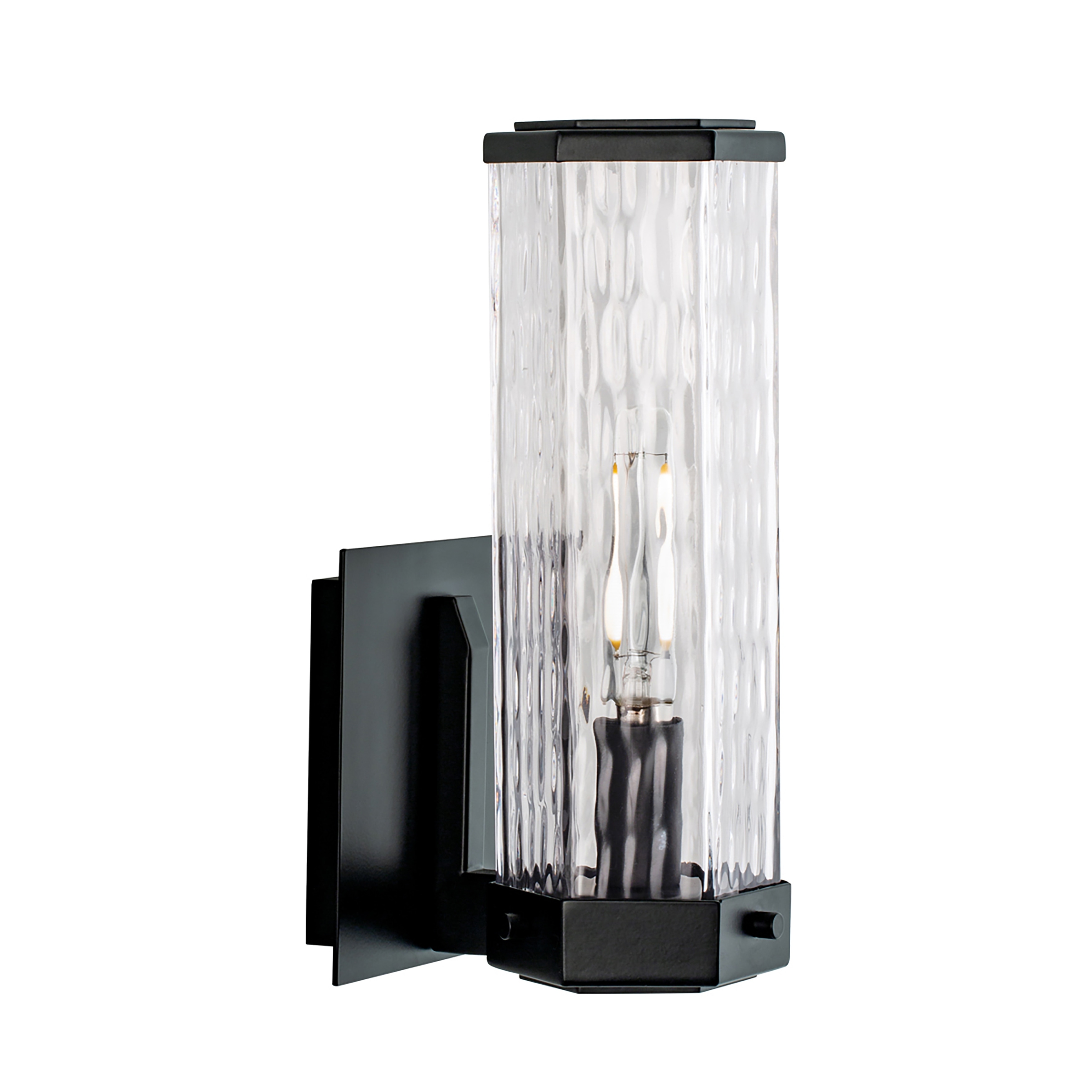 Atlas Lighting Polygon Matte Black Metal Outdoor Sconce