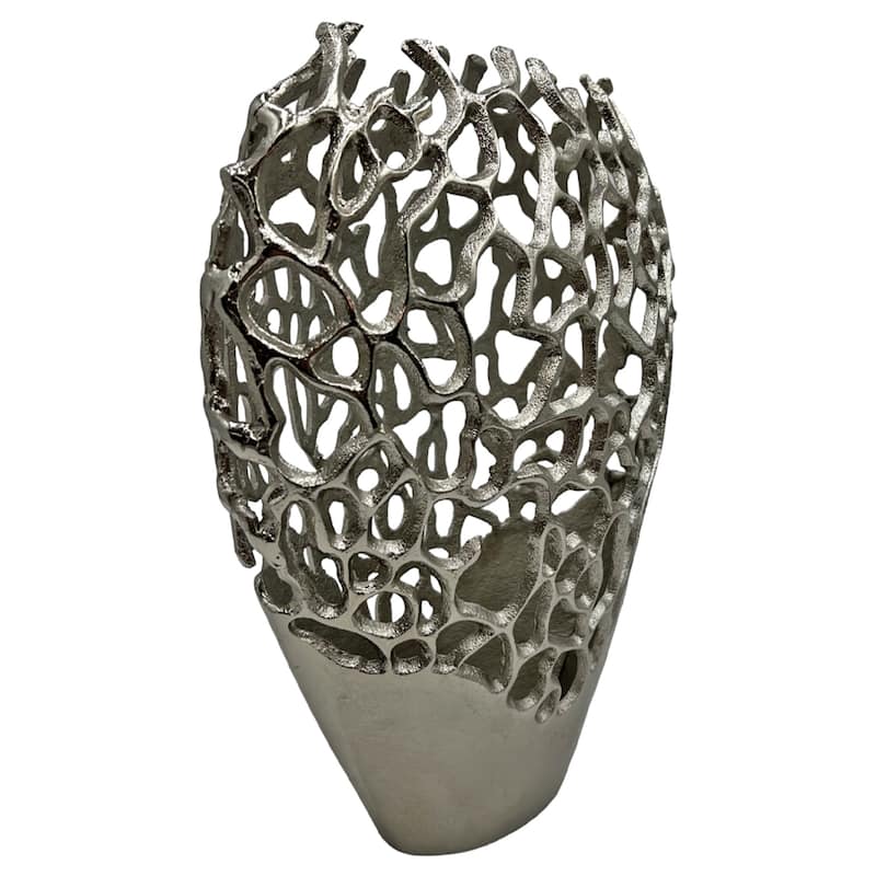 Decorative Handmade Aluminum Bird Nest Flower Vase