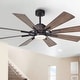 preview thumbnail 16 of 46, Parrot Uncle 60" Farmhouse Integrated LED Windmill Ceiling Fan with Light and Remote