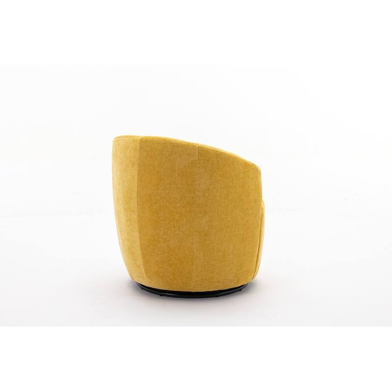 Chenille Fabric Swivel Accent Armchair Barrel Chair