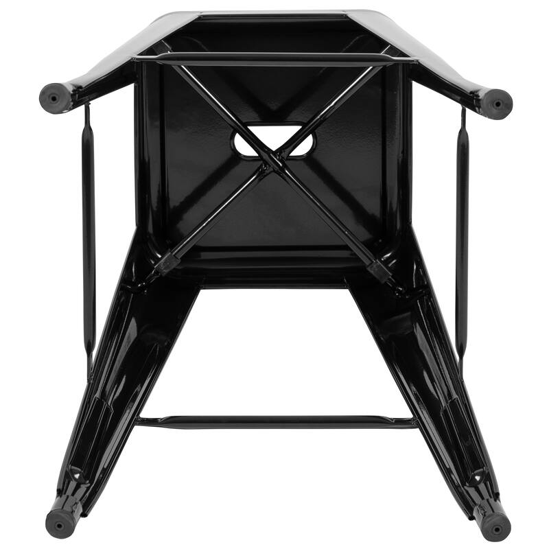 Metal 30-inch High Indoor Stackable Bar Stool (Set of 4)