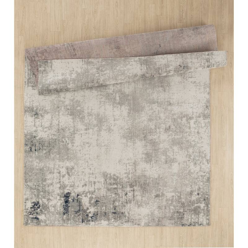 Trellis Cream and gray Abstract Indoor/Outdoor Rug
