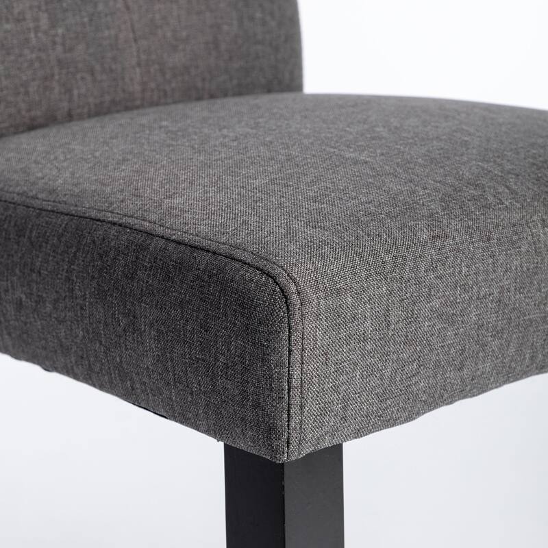 Javlergo Upholstered Dining Chairs Set of 2, Fabric or Faux Leather Dining Room Chair with Metal Legs
